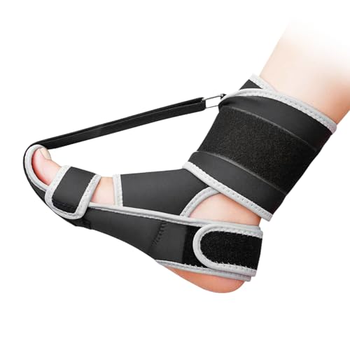 Zyhevri Plantar Fasciitis Night Splint, Plantar Fasciitis Relief, Achilles Tendonitis Healing, Bone Spurs, Foot Drop, Flat Arches, Adjustable Foot Support. Soft, Breathable, Unisex, One Size Fits All