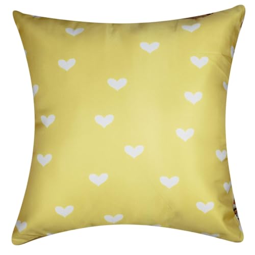 Image of Decorative Satin Sofa Cushion Covers Set of 5, 16 x 16 Inches, Multicolor Floral Printed Pillow Covers for Living Room, Bedroom, Couch & Sofa, Soft Glossy Fabric, Zipper Closure