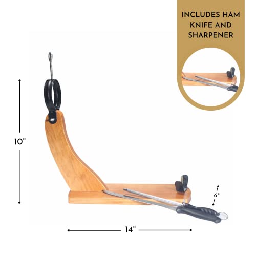 Monte Nevado Iberico Ham (Shoulder) - 100% Iberico, Range Fed - With Ham Stand And Knife - Min. Weight 10Lb, 29 Months Avg Curing Time - Jamon Iberico (Paleta) Cebo Campo - Great Family And Friends Gift #TOP3