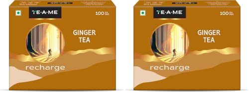 Image of TE-A-ME Ginger Tea - 100 Tea Bags | Ginger Tea Bags (Pack of 2)