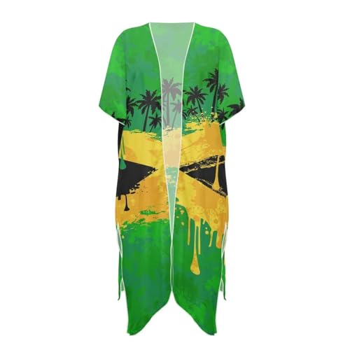 Women's Loose Sheer Swimwear Cover Up Kimono Cardigan Short Sleeve Beachwear Bathing Suit Bikini2