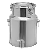 ★Bidon Alimentaire Inox - Étanchéité optimale :seau inox alimentaire avec couvercle Joint en silicone intégré pour une étanchéité parfaite. pot a lait inox bidon Trois boucles de fermeture empêchent tout déversement accidentel. L'étanchéité à l'air et aux liquides protège le contenu de presque tout.