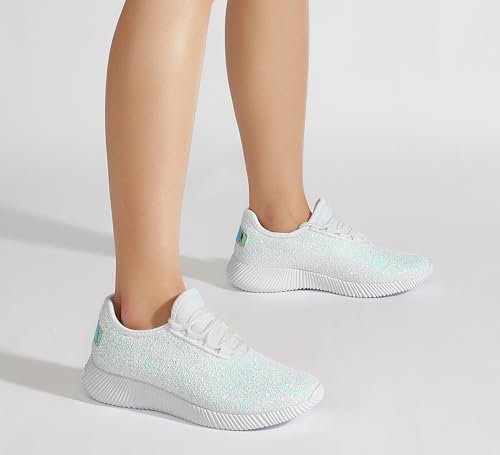 Image of K KIP WOK Fashion Glitter Sneakers for Womens Silp On Running Shoes Lightweigt Tennis Walking Sneakers