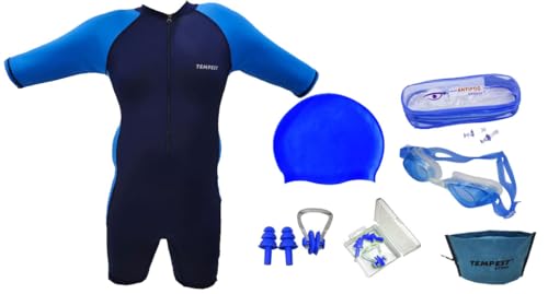 Image of Tempest Girls's Lycra Stretchable Multipurpose Wear for Swimming Costume I Diving I Cycling I Aerobics | Skating
