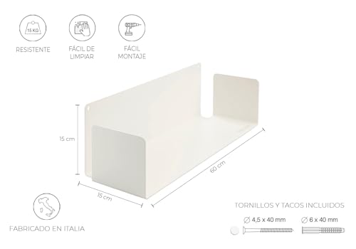 Librería flotante invisible TEEbooks estantería de pared blanca para libros 4