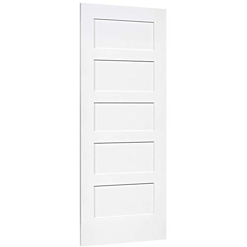 5-Panel Door, White Primed Shaker 80 In. X 30 In. #TOP4