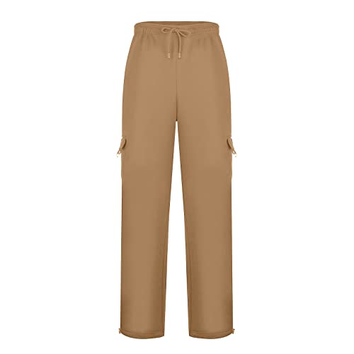 Men's Baggy Cargo Sweatpants Plus Size Drawstring Straight Leg Work Pants with Pockets Jogger Hiking Pants3