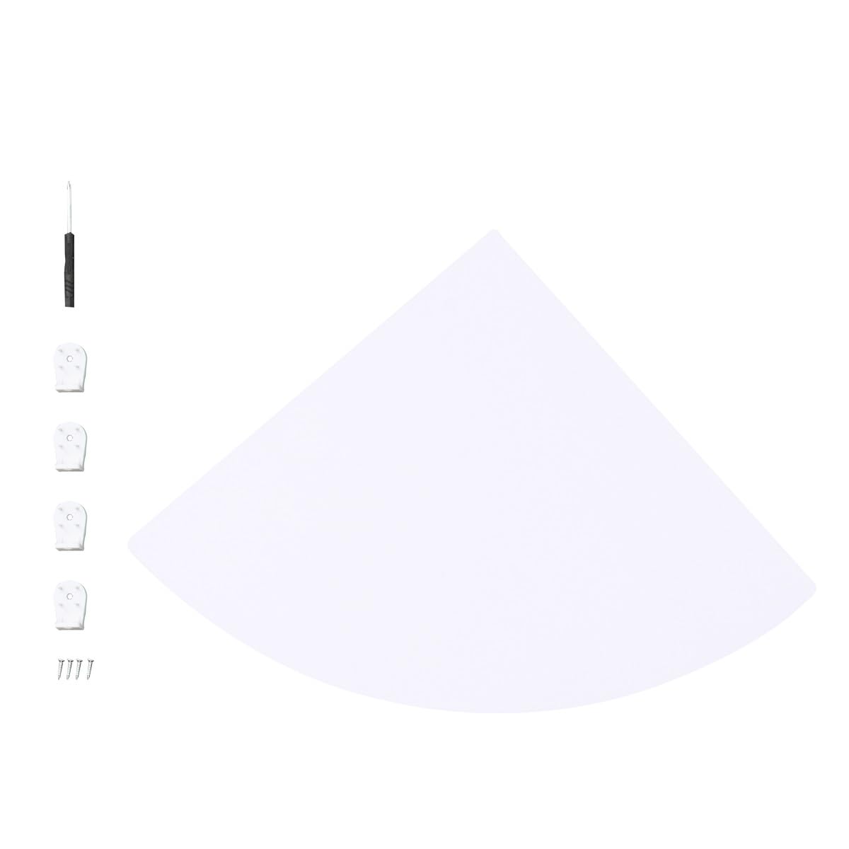 Estante triangular compacto de pared Angoily para organización de espacios pequeños