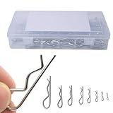 Zink Stahlbecher Pin Sortiment 180pcs R Clip und Split Pin Befestigungsstift für Mechanik. Enthält mehrere Größen für Auto, Rasenmäher, LKW, Traktorreparatur und mehr
