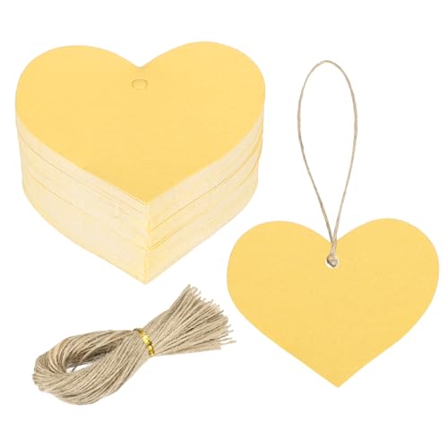 Étiquettes cadeaux en papier kraft en forme de cœur pour emballage de mariage