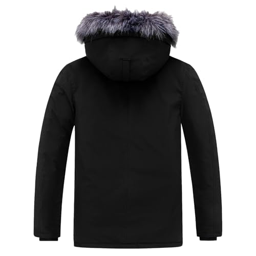 wantdo Men's Winter Jacket Thicken Parka Coat Winter Warm Puffer Jacket with Hood2
