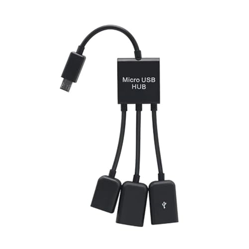 Adaptador OTG Hub 3 en 1 TUOKLNC tipo C y Micro USB con doble puerto USB 2.0 para móvil