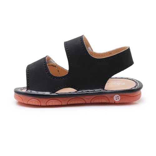 Image of SOFMUO Baby Boys Girls Squeaky Sandals Non-Slip Soft Rubber Sole Closed Toe Infant Summer Outdoor Shoes Toddler First Walkers