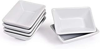 Urban Lifestyle 6 x miseczka do sosu Momo prostokątna z porcelany (biała)