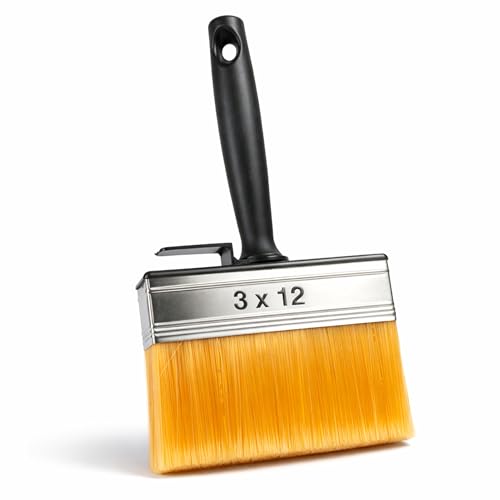 Shed and Fence Paint Brush - Interior and Exterior Use, 120mm Large Brush Head, Heavy Duty Bristles, Durable Masonry, Decking, Timber, Outdoor Decorating Paint Brush