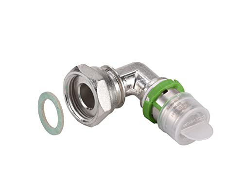 COMAP Coude écrou tournant métallique pour tubes multicouche à sertir - 16x2-1/2 - Raccords MultiSkin - 7096GW1612