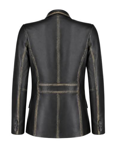 Image of Jild Classic Style Leather Blazer Women - Casual Coat Leather Jacket Women
