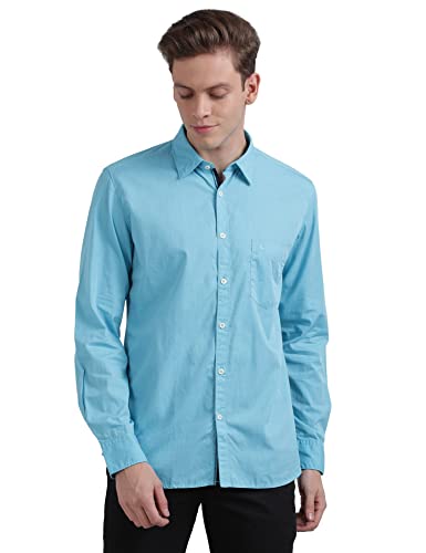Image of Parx Men's Pure Cotton Checks Pattern Slim Fit Semi Cutaway Collar Full Sleeve Casual Shirt