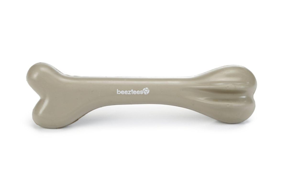 Beeztees Köpek Oyuncağı, İçi Dolu Kemik, Kauçuk, Bej, 20cm