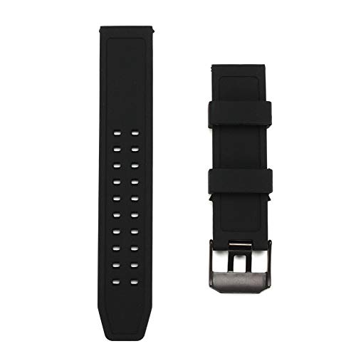 LZDseller01 Uhrenarmbänder aus Silikon mit Schnellverschluss-Bändern, Ersatz für Uhrenarmband, weiches Band, wasserdichtes Uhrenarmband aus Silikon für Luminox, 23 mm, Schwarz