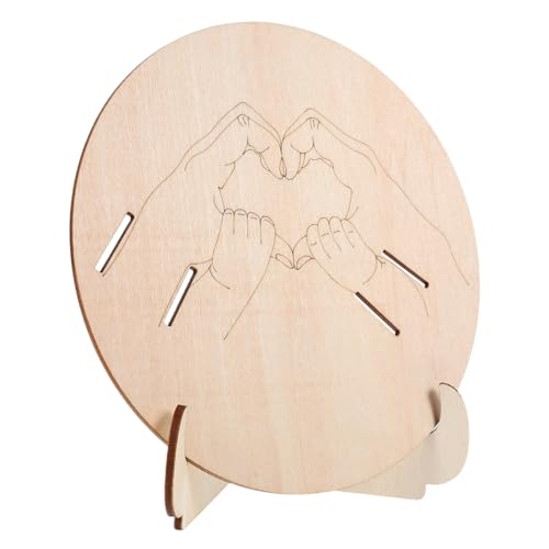 SOPOTUTU Letrero de Anuncio de Madera para Recién Nacidos con Soporte para Pulseras Hospitalarias Señalización Portátil para Guarderías para Identificación Precisa Maternidades