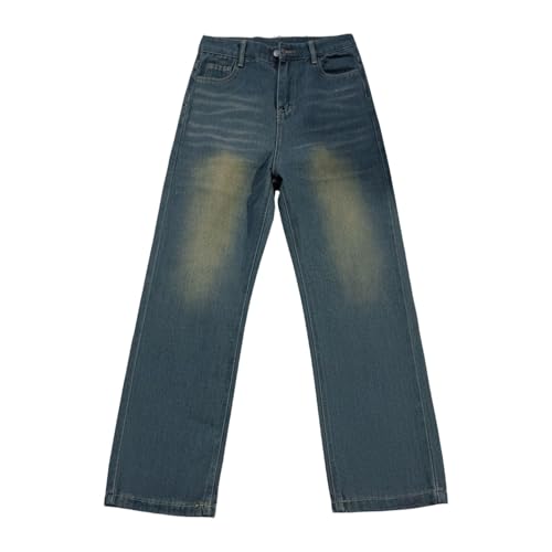 JiXiang Petite Wide Leg Jeans Women High Waisted Stretchy Comfy Denim Pants Full Length Baggy Loose Fit Boyfriend Trousers - image 6