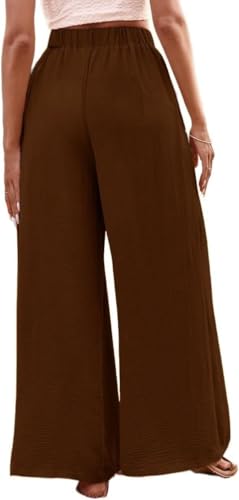 Image of KOTTY Womens Solid Lightweight Duqqa Brown Pant