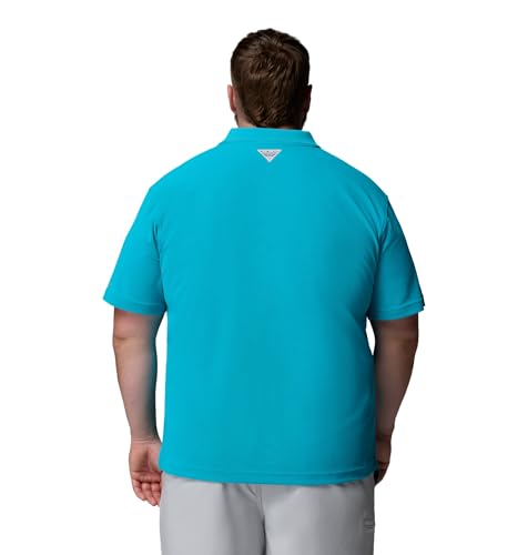 Columbia Men's PFG Freezer Polo, Ocean Teal, 6X - image 6