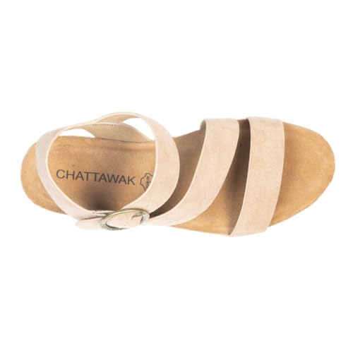 Sandale compensée femme Chattawak Lilou beige confortable 38