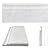 Diflart Pack of 4 Carrara White Italian Bianco Carrera Marble 5x12 Baseboard Trim Molding Polished