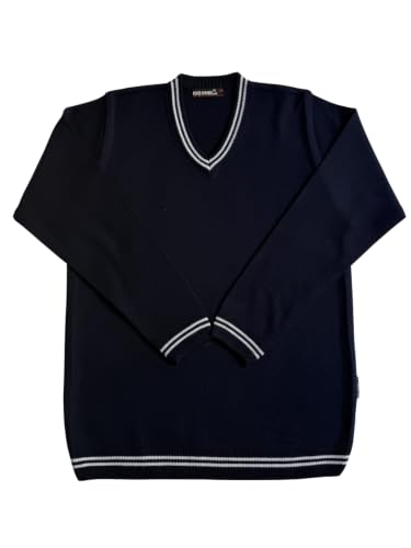 Image of Boy's School Uniform Lining Full Sleeves Sweater - Daffodil