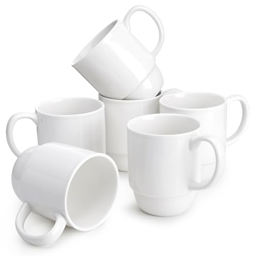 Sweese 21 Oz Large Mug Set, Porcelain Stackable Mugs...