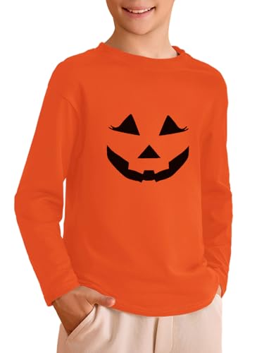 Image of Haloumoning Kids Boys Long Sleeve Crewneck T-Shirts Tee Tops 5-14 Years