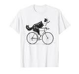 Border Collie Dog Riding a Bike Bicycle Biker Cycling T-Shirt