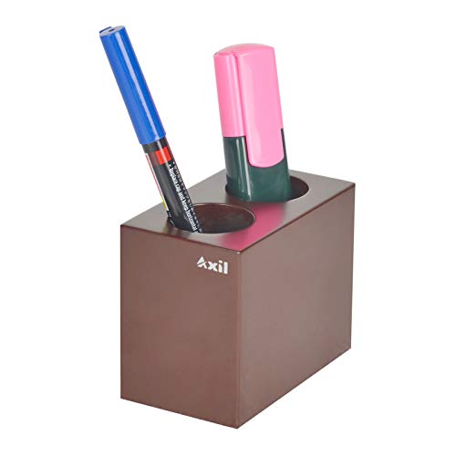 Axil Wooden MultiFunction Pen Holder Pencil Stand Organizer Storage