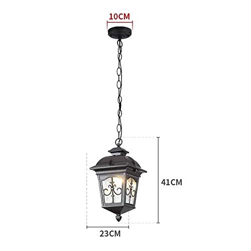 Lámpara colgante vintage para cenadores y vallas con protección IP54 y cadena regulable 3