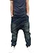 Produktbild Herren Hip Hop Hipster Rap Style Baggy Jeans In Waschung Jeanshose Vintage Freizeit Haremshose Denim Hosen (Color : Dunkelblau, Size : LabelM=31)