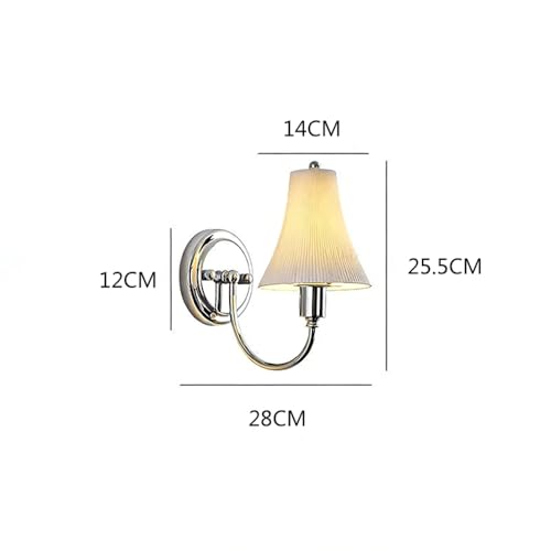 Lámpara de pared de pasillo interior moderna con cableado y aplique de cromo 8