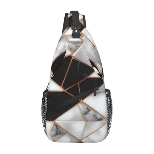 Mochila cruzada estampado mármol 3D para viaje miniatura 1