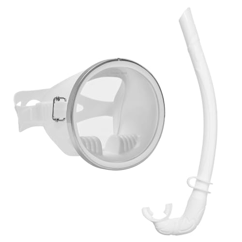 Blue Reef Stern Máscara Oval para Buceo Libre y Snorkel, Vidrio Templado, Silicona para Ajuste Cómodo Blanco miniatura 1