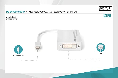 Digitus Adattatore - Convertitore Mini Displayport Da Mini Dp D Displayport Hdmi Dvi - 4