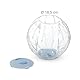 Relaxdays Hamsterball, Ø 18,5 cm, Laufkugel für Hamster & Mäuse, Kunststoff, Nagerspielzeug zum Laufen, transparent/blau