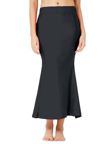 Image of Selvia Women's Lycra Blend Solid Elastic Side Slit Straight Saree Shapewear Petticoat || Saree Shapewear for Women|| Saree Petticoat for Women