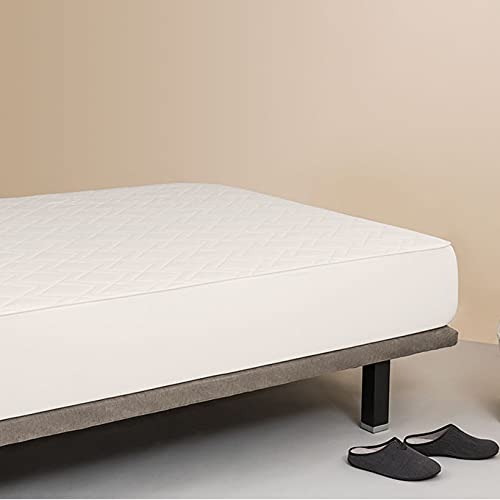 Cubrecolchón Acolchado MAX Algodón de Velfont - Blanco, Cama de 150x182/190cm