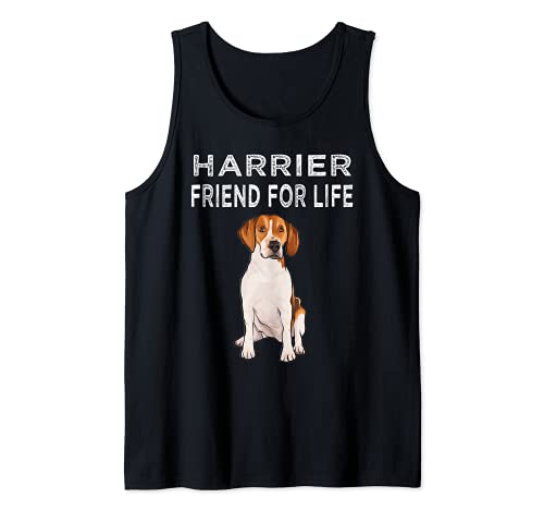 Harrier Friend For Life Dog Friendship Tank Top, Black