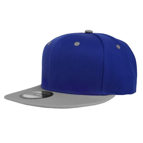 Image of Gelante Snapback Hats for Men - Flat Bill Brim Baseball Cap Hat - Plain Blank Adjustable