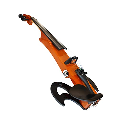 Cor Laranja Bege Sólido Violino De Estudante Tamanho 4/4 Violino Elétrico Feito À Mão Com Caixa De F
