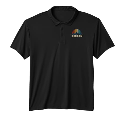 Oregon Vintage Mountains Nature Hiking Gift Performance Polo Shirt