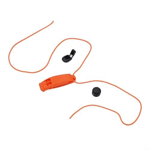Zilimontt Silbato de seguridad para buceo y esnórquel, dispositivo de señal de audio de alta penetración de doble frecuencia para SOS subacuático, y (naranja)