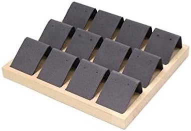 Elegant Jewelry Tower Display Stand - Multi-Hanger Organizer for Earrings & Necklaces - Stylish Storage Rack (18.5x20.5x9cm) - Gray, Space-Saving Design